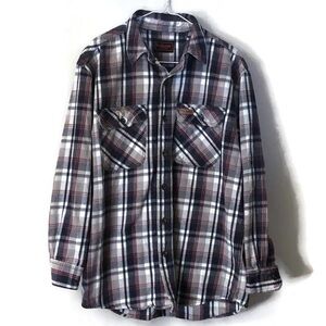 five brother mens heavyweight blue/ red flannel Shacket Sz Lg